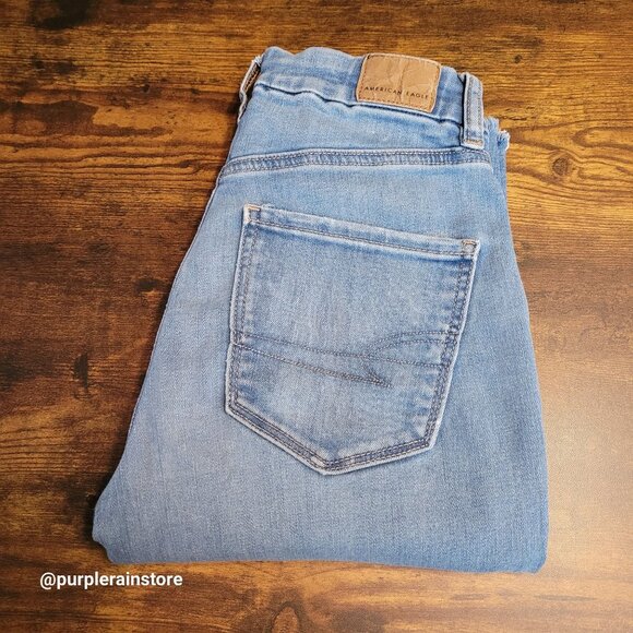 American Eagle Jeans 2 S Curvy Hi Rise Jegging Next Level Stretch Medium Light - Picture 3 of 13